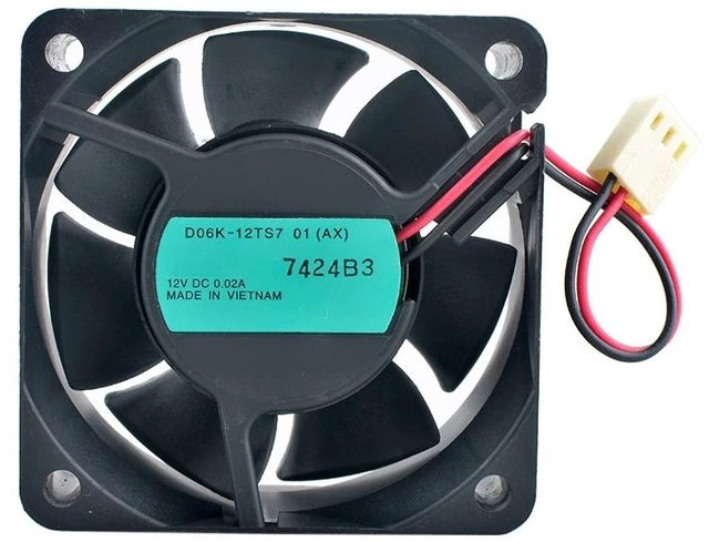 Main image of D06K-12TS7 60mm 60x60x25mm Ultra-Quiet Cooling Fan DC12V 0.02A for Computer Case Power Supply