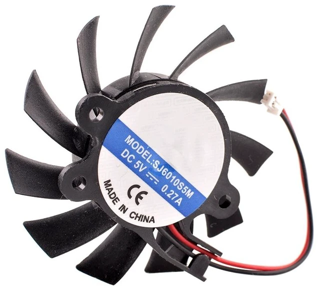 Main image of SJ6010S5M 55mm Diameter 31x34x13mm DC5V 0.27A 2Pin Cooling Fan for Industrial Computer Routers