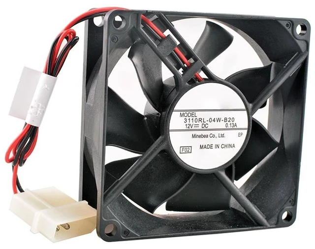 Main image of 3110RL-04W-B20 80mm 80x80x25mm DC12V 0.13A Dual Ball Bearing Axial Flow Fan Cooling Fan for Chassis Power Supply CPU