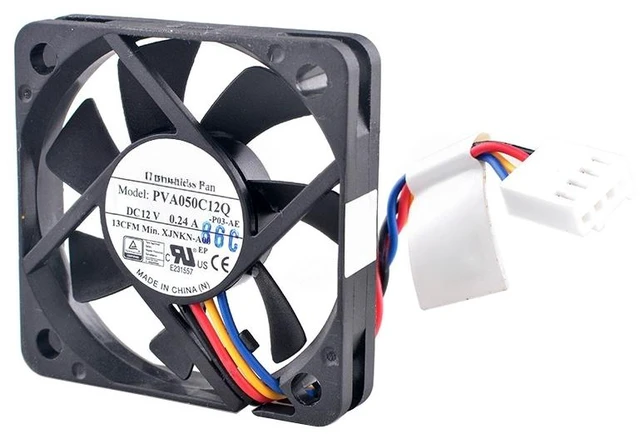 Main image of PVA050C12Q XJNKN-A00 50mm 50x50x10mm Cooling Fan DC12V 0.24A 4Pin 13CFM Quiet Computer Fan for Chassis CPU Cooler