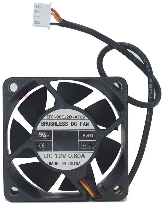 Main image of EFC-06E12D EFC-06E12D-AF09 6025 60x60x25mm 12V 0.60A Server Inverter Power Supply PSU Axial Cooling Fan