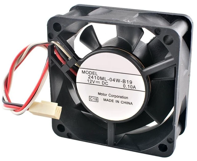 Main image of 2410ML-04W-B19 60mm 60x60x25mm Quiet Cooling Fan DC12V 0.10A 3Pin for Chassis CPU Power Supply 6025 Model