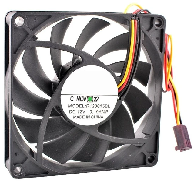 Main image of R128015BL 80mm 80x80x15mm 8015 DC12V 0.19A 3Pin Dual Ball Bearing Cooling Fan for Chassis CPU