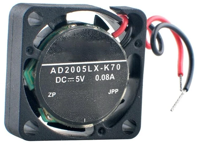 Main image of AD2005LX-K70 20mm 20x20x6mm DC5V 0.08A 2Pin Micro Cooling Fan for Projectors Routers Raspberry Pi Cameras