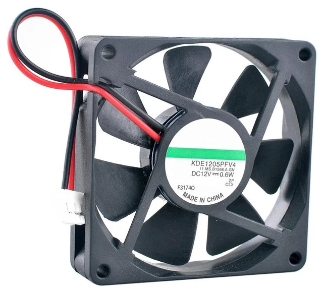 Main image of KDE1205PFV4 50mm 50x50x10mm DC12V 0.6W 2Pin Quiet Cooling Fan for Printer Power Supply