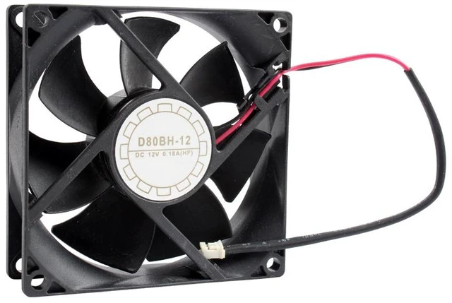 Main image of D80BH-12 80mm 80x80x25mm DC12V 0.18A 2Pin Cooling Fan for Computer Chassis Power Supply