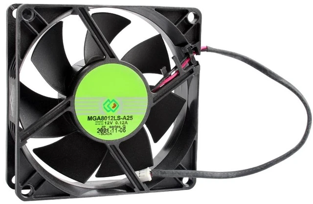 Main image of MGA8012LS-A25 80mm 80x80x25mm DC12V 0.12A 2Pin Cooling Fan for Chassis Power Supply