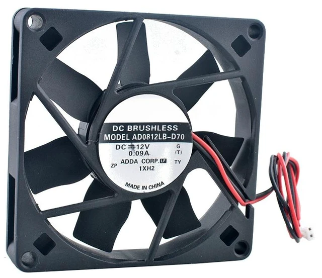 Main image of AD0812LB-D70 80mm 80x80x15mm DC12V 0.09A 2Pin Dual Ball Bearing Cooling Fan for Video Recorder Power Supply