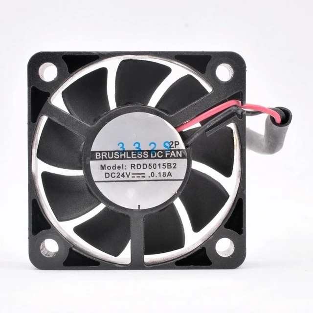 Main image of RDD5015B2 50mm 50x50x15mm DC24V 0.18A 2Wires 2Pin Double Ball Bearings High-Volume Cooling Fan for Inverter