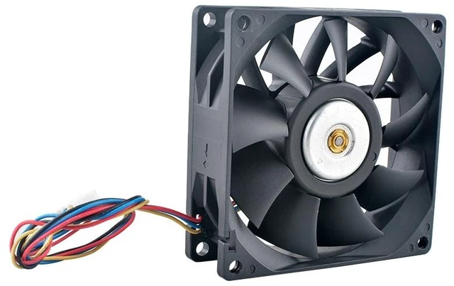 Main image of FFB0812SH 80mm 80x80x25mm High Speed Cooling Fan Dual Ball Bearing 4Pin DC12V 0.60A Chassis CPU Airflow for Computer Hardware