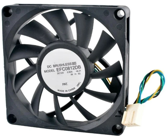 Main image of EFC0812DB 80mm 80x80x15mm DC12V 0.50A 4Pin Ball Bearing Cooling Fan for Chassis CPU