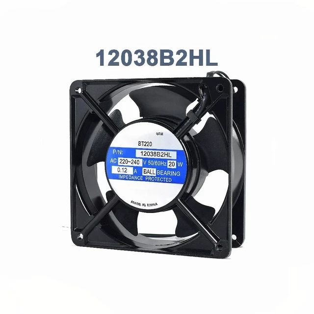 Main image of 12038B2HL 12038 120x120x38mm AC220-240V 50/60Hz 20W 0.12A Ball Bearing Cooling Axial Flow Fan