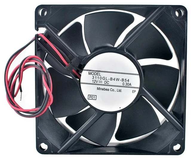Main image of 3110GL-B4W-B54 80mm 80x80x25mm Dual Ball Bearing Cooling Fan DC12V 0.30A 3400RPM for Power Supply Chassis