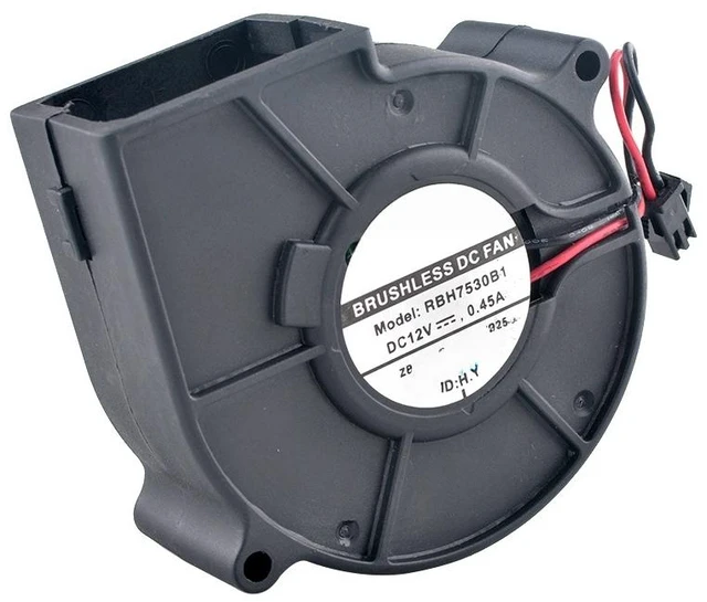 Main image of RBH7530B1 75mm Blower Fan Dual Ball Bearing Centrifugal Cooling Fan DC12V 0.45A 2Pin for Video Recorders