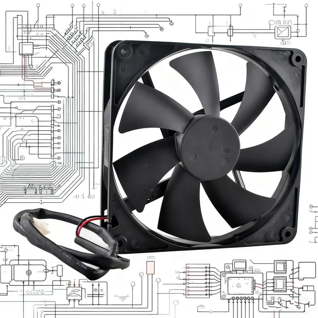 Main image of 14025H12B 140mm 140x140x25mm Dual Ball Bearing Cooling Fan DC12V 0.30A 2Pin 1800RPM for Chassis Power Supply