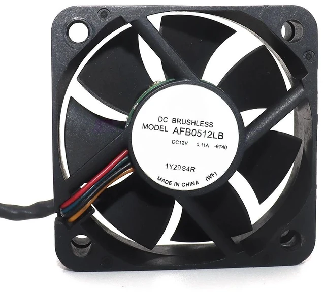 Main image of AFB0512LB 50mm 50x50x15mm DC12V 0.11A Double Ball Bearing 4Pin Cooling Fan for Power Supply Chassis CPU