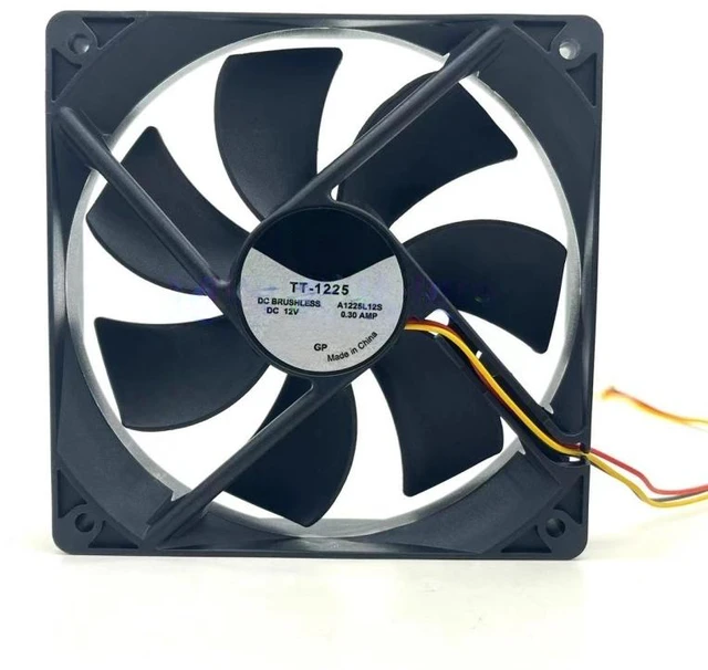 Main image of TT-1225 120mm Desktop Computer CPU Water Cooled Matte Fan Ultra Silent 3Pin Mute Quiet Case Cooling Fan