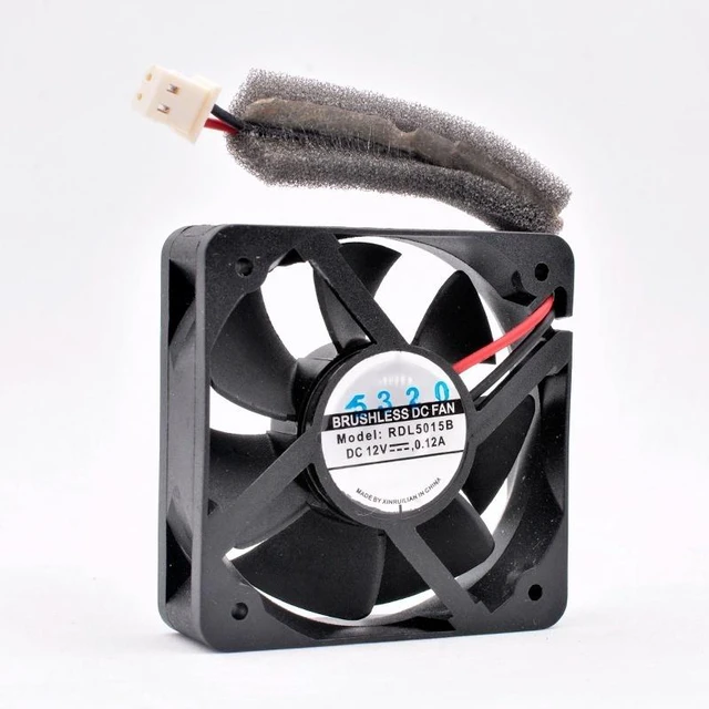 Main image of RDL5015B 50mm 50x50x15mm DC12V 0.12A 4500RPM 2Wires 2Pin Double Ball Bearings Quiet Cooling Fan
