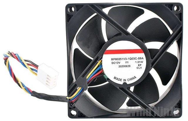 Main image of MF80251V3-1Q03C-S9A 80mm 80x80x25mm Quiet Cooling Computer Fan DC12V 1.01W 4Pin 2600RPM Case Fan for Chassis CPU