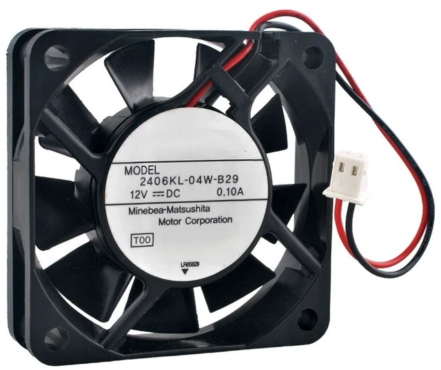 Main image of 2406KL-04W-B29 60mm 60x60x15mm DC12V 0.10A 2Pin 3100RPM Dual Ball Bearing Cooling Fan for Frequency Converter