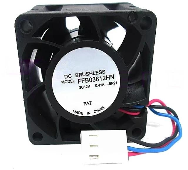 Main image of FFB03812HN 38mm 38x38x28mm 12V 0.41A Dual Ball Bearing High Volume Booster Power Cooling Fan