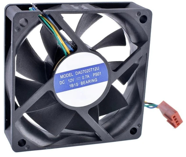 Main image of DA07020T12U 70mm 70x70x20mm 7020 12V 0.70A Computer CPU 4Wire 4Pin PWM Air Volume Cooling Fan