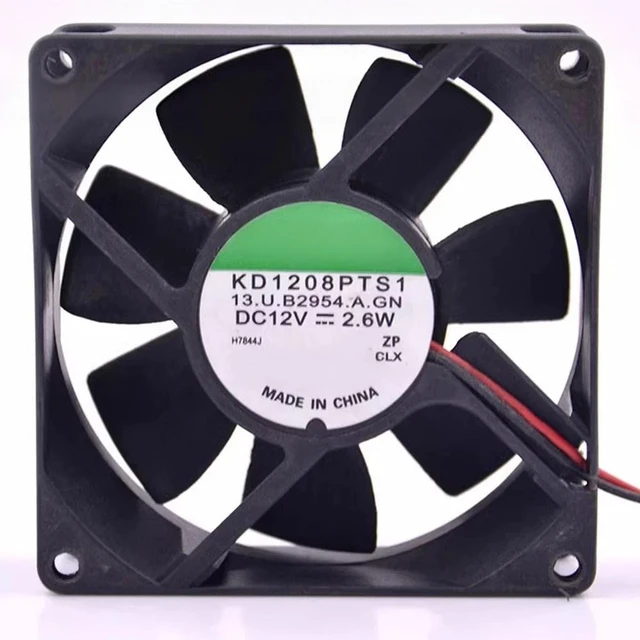 Main image of KD1208PTS1 80x80x25mm 8025 DC12V 1.9W Low-Current Power Supply Chassis Cooling Fan