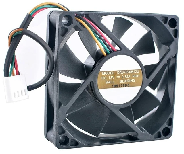 Main image of DA07520B12U 75mm 75x75x20mm DC12V 0.52A 4Pin Dual Ball Bearing Cooling Fan for Chassis CPU