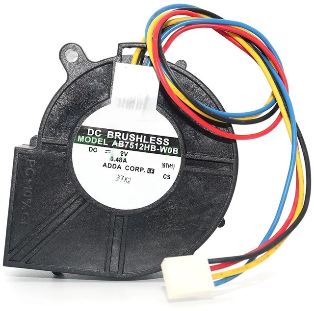 Main image of AB7512HB-W0B 7530 75x75x30mm DC12V 0.48A Blower Fan Cooling Fan