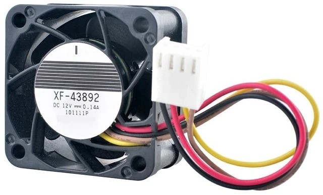 Main image of XF-43892 40mm 40x40x20mm Dual Ball Bearing Cooling Fan DC12V 0.14A 4Pin Low Profile Quiet Operation for Chassis CPU