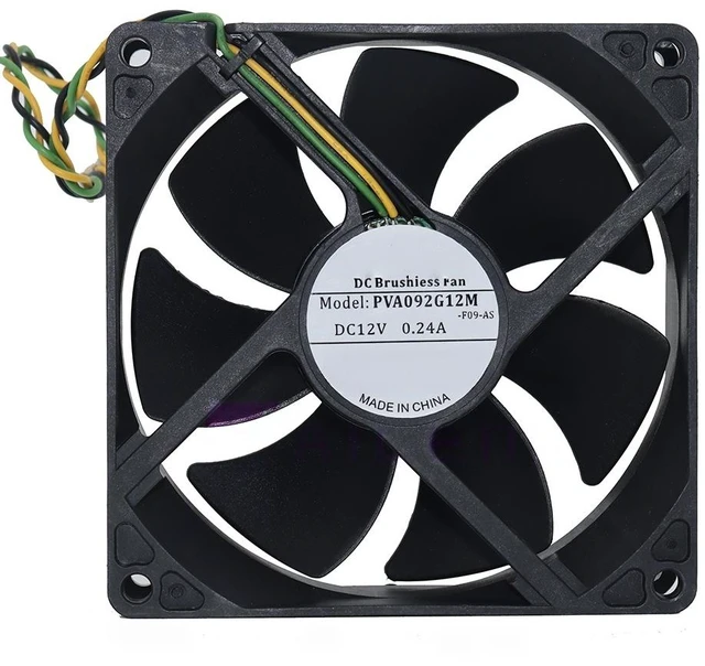 Main image of PVA092G12M 92mm 9225 92x92x25mm 3Pin DC12V 0.24A PC Case Axial Cooling Fan