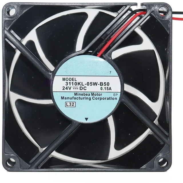 Main image of 3110KL-05W-B50 80mm 8025 80x80x25mm 24V 0.15A Silent Inverter Dual Ball Bearing Cooling Fan
