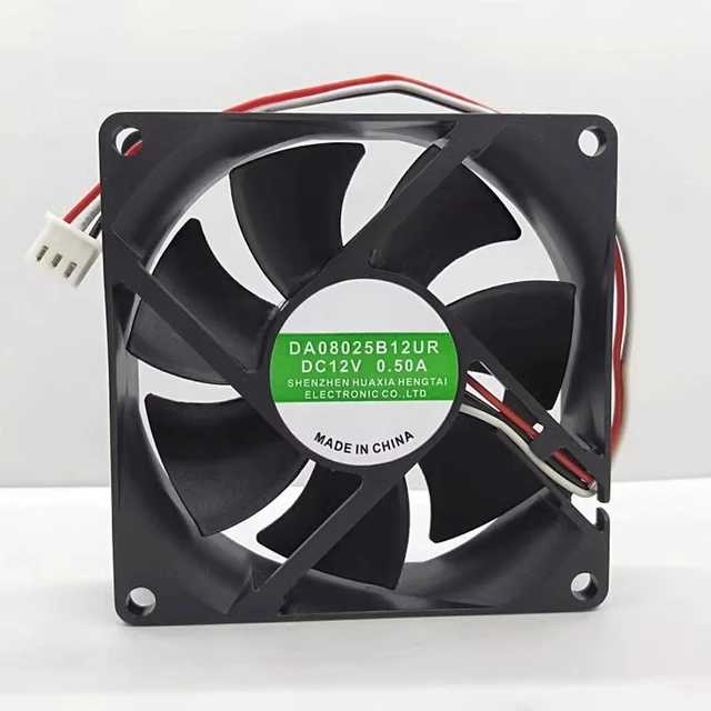 Main image of DA08025B12UR 80mm 8025 80x80x25mm DC12V 0.50A Dual Ball Bearing High-Volume Cooling Fan Server Inverter Power Supply