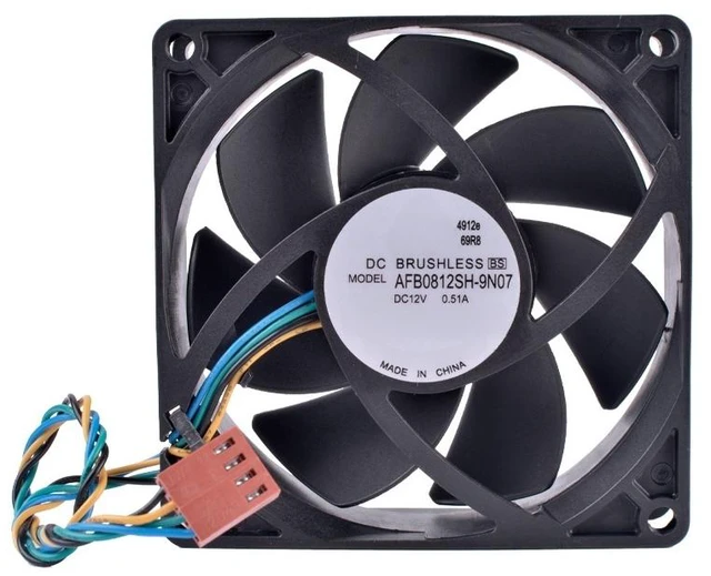 Main image of AFB0812SH-9N07 80mm 8025 80x80x25mm 12V 0.51A Computer Motherboard CPU 4Wire 4Pin PWM High Volume Air Cooling Fan