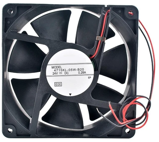 Main image of 4715KL-05W-B20 120mm 120x120x38mm DC24V 0.28A 2Pin Dual Ball Bearing Axial Flow Fan Cooling Fan for Frequency Converter