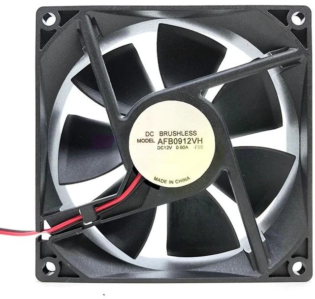 Main image of AFB0912VH 92mm 9025 90x90x25mm Double Ball Bearing Cooling Fan 12V 0.60A Wind Capacity