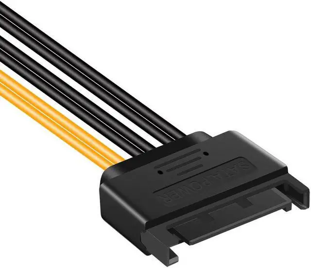 Alt view image 3 of 5 - 1 unidad Cable de Alimentación SATA a 6 pines PCI-E PCI Express Cable de alimentación PSU Adaptador convertidor de gráficos de potencia tarjeta de vídeo Cable de alimentación