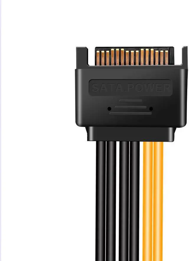 Alt view image 4 of 5 - 1 unidad Cable de Alimentación SATA a 6 pines PCI-E PCI Express Cable de alimentación PSU Adaptador convertidor de gráficos de potencia tarjeta de vídeo Cable de alimentación