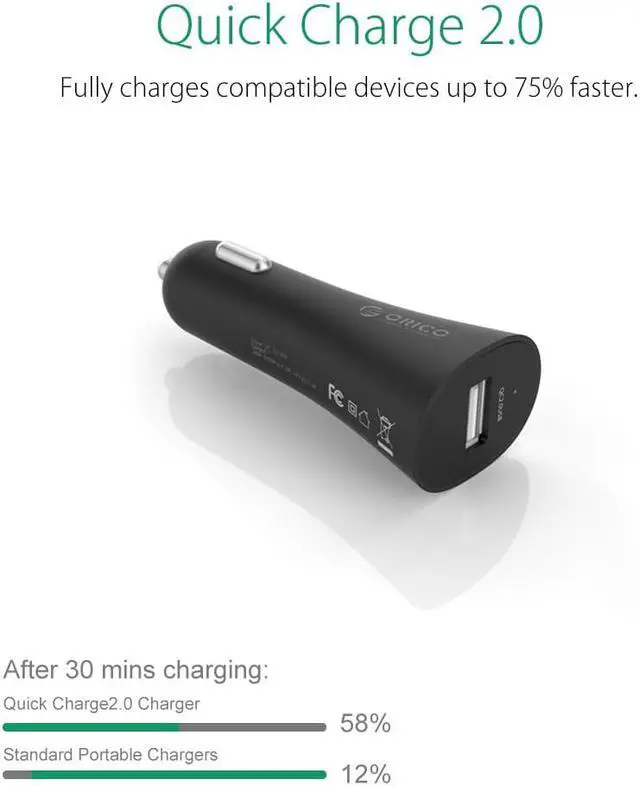 Alt view image 2 of 5 - cargador de coche QC2.0 con puerto Dual USB, dispositivo de carga inteligente Universal para Xiaomi, Huawei, Samsung y iPhone