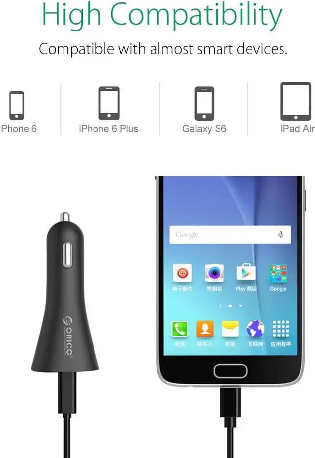 Alt view image 4 of 5 - cargador de coche QC2.0 con puerto Dual USB, dispositivo de carga inteligente Universal para Xiaomi, Huawei, Samsung y iPhone