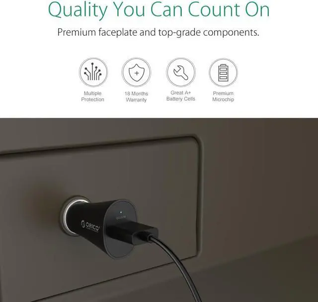 Alt view image 5 of 5 - cargador de coche QC2.0 con puerto Dual USB, dispositivo de carga inteligente Universal para Xiaomi, Huawei, Samsung y iPhone