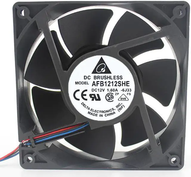 Main image of AFB1212SHE 12038 12V 1.6A 12CM high speed double bearing server cooling fan