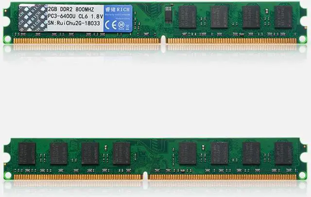 Alt view image 2 of 5 - RUICHU DDR2 2G 800mhz 1.8V 240Pin RAM Memory For Desktop