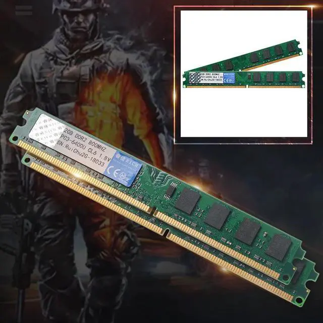 Alt view image 3 of 5 - RUICHU DDR2 2G 800mhz 1.8V 240Pin RAM Memory For Desktop