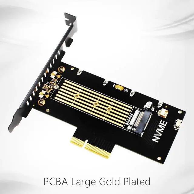 Alt view image 3 of 5 - JEYI M.2 NVME Adapter Card PCIE3.0 GEN3 SSD Expansion Card RGB All Aluminum Four-Sided Cooling