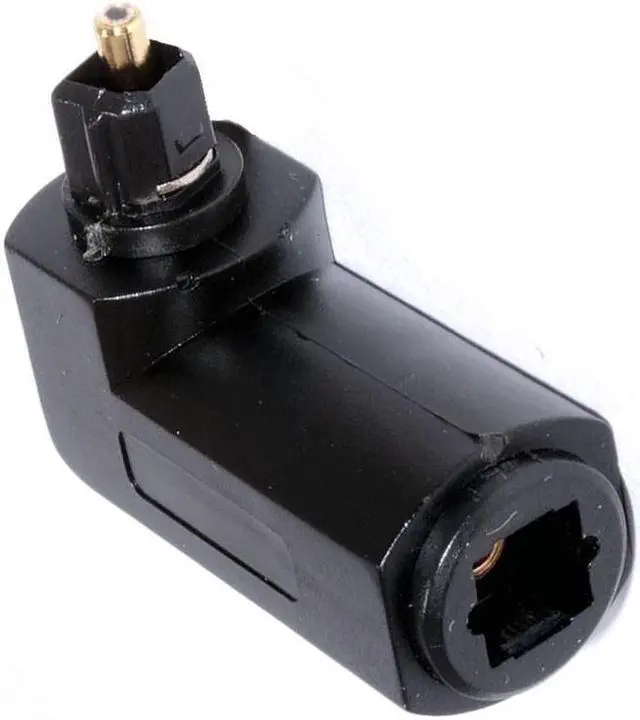 Alt view image 3 of 4 - Adaptador de Cable de Audio Toslink hembra a Toslink macho, conector óptico de 90 grados de ángulo recto, estéreo de Audio giratorio 360