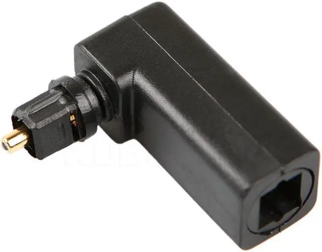 Alt view image 4 of 4 - Adaptador de Cable de Audio Toslink hembra a Toslink macho, conector óptico de 90 grados de ángulo recto, estéreo de Audio giratorio 360