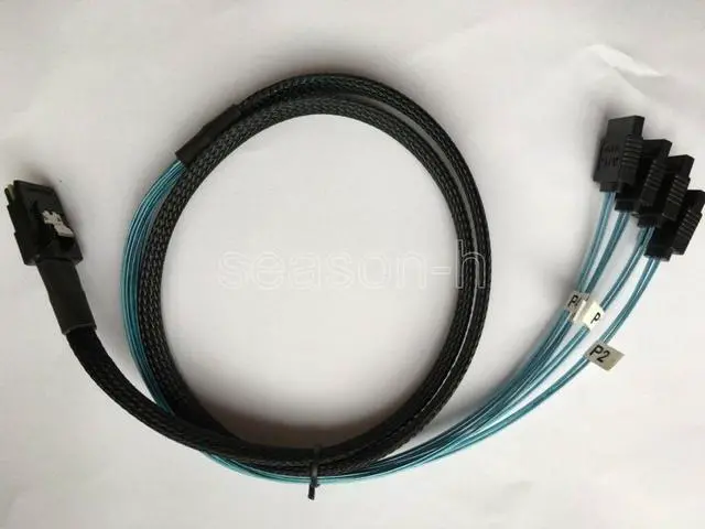 Main image of standard SATA 36-7 cable  SFF-8087 to (4) 7-Pin SATA connect   8087 to sata LSI controller raid to drives