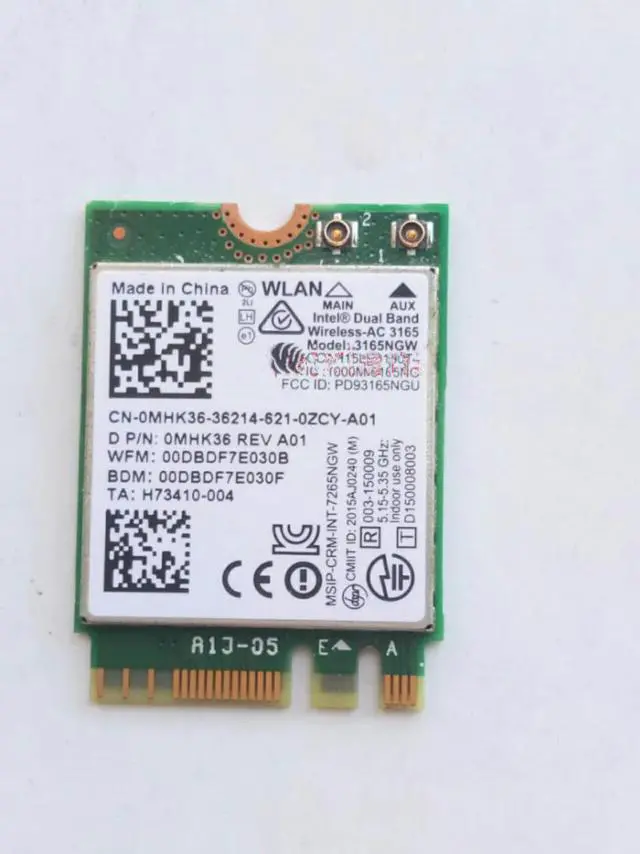 Main image of For Dell 5567 5568 7559 7569 AC3165 wireless network card WiFi module Bluetooth 4.2