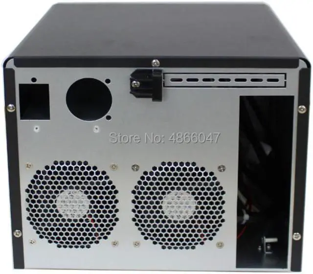Alt view image 2 of 5 - 2020 home storage hot-swap chassis NAS-6 IPFS 6 bay NAS server case 6GB sata backplane support mini-itx motherboard black